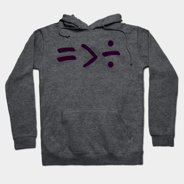 Equal is greater than divided symbols minimal Hoodie by Shus-arts